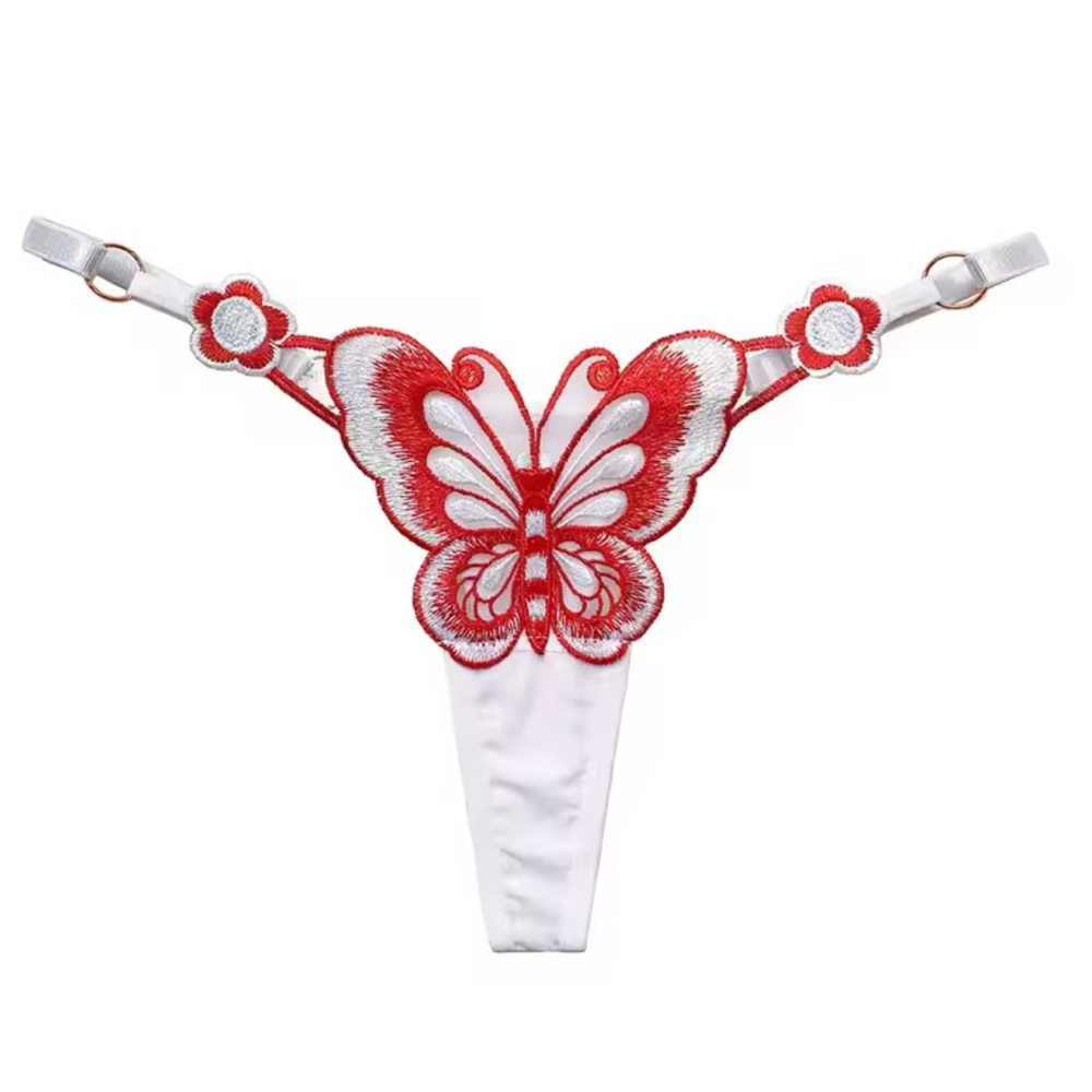 Sexy Lace Thong Women Butterfly Low Waist Panties G strings